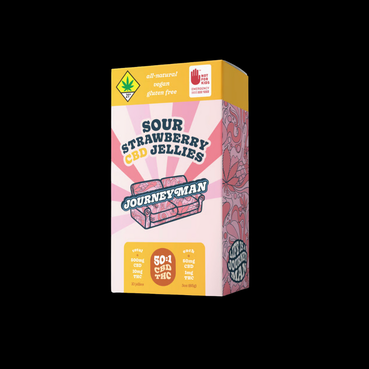 CBD 50:1 Sour Strawberry Jellies