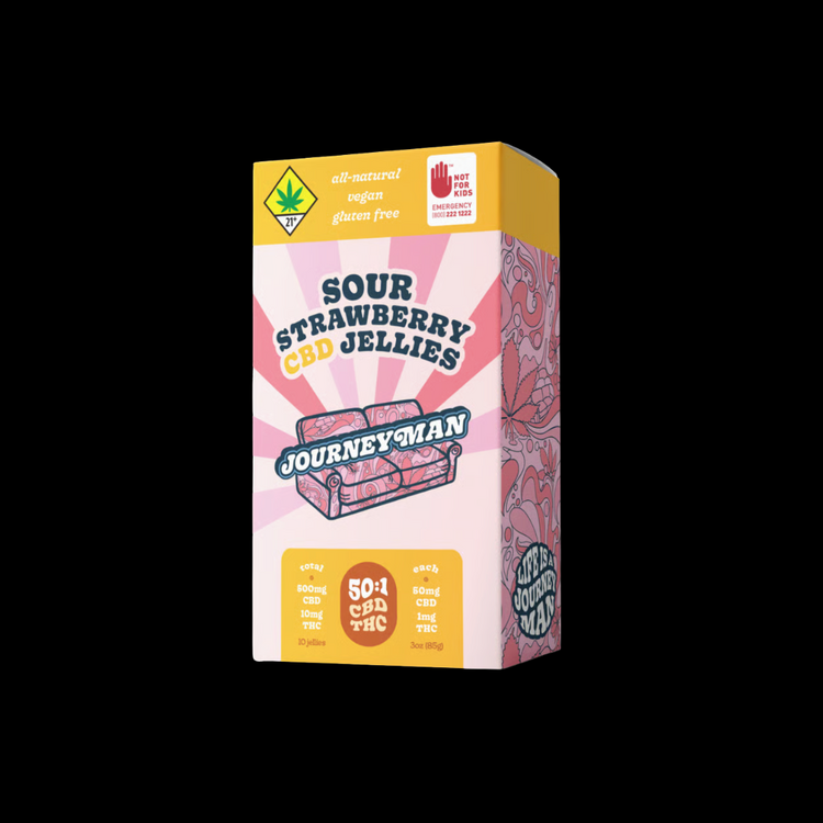 CBD 50:1 Sour Strawberry Jellies