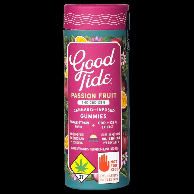 CBN 1:1:1 Passion Fruit Solventless Hash Rosin Gummies