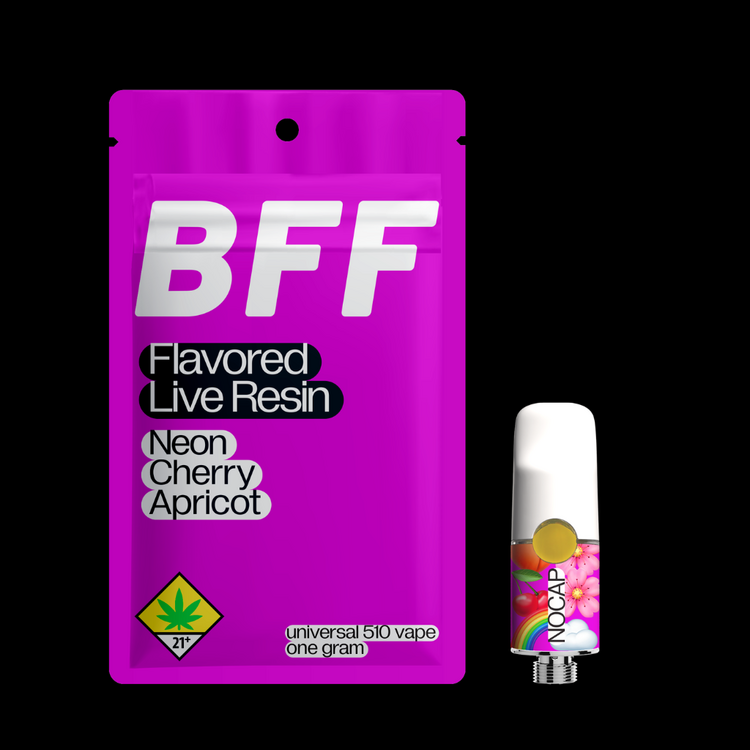 Neon Cherry Apricot BFF Flavored Live Resin Cartridge