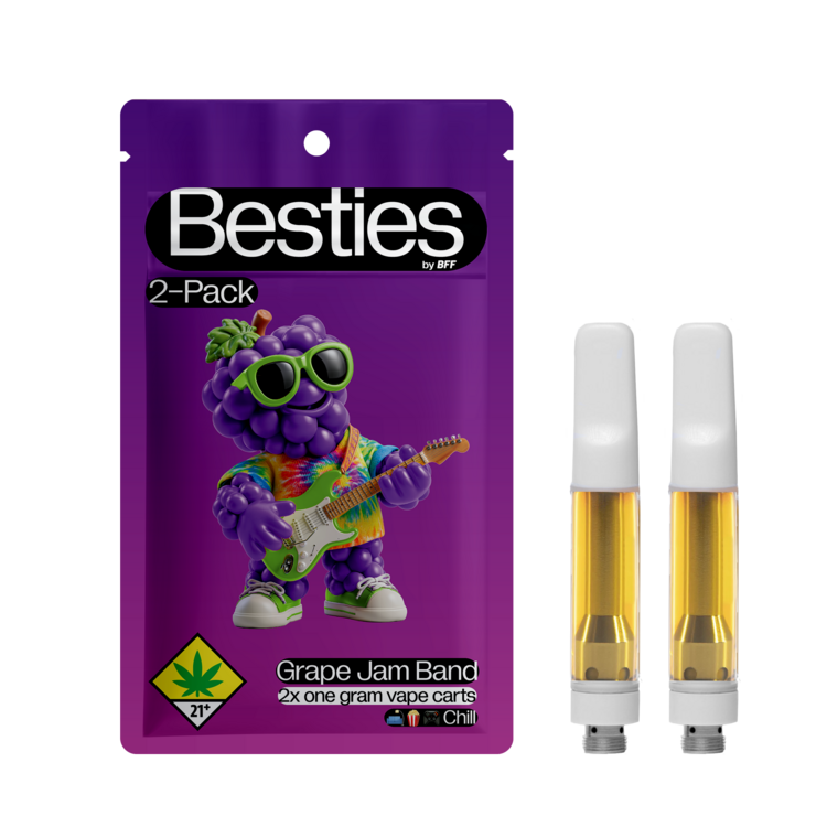 Grape Jam Band Besties Distillate Cartridges