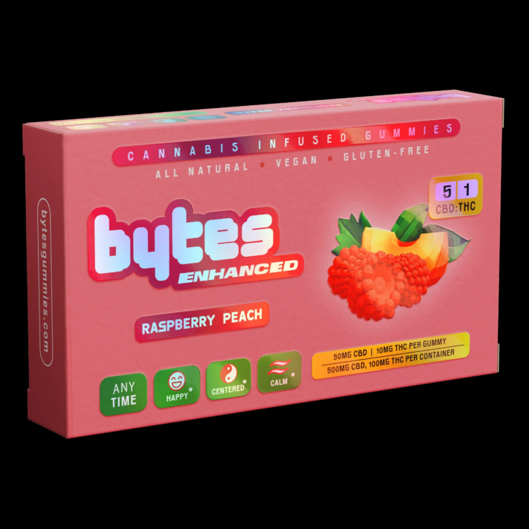 CBD 5:1 Raspberry Peach Bytes Gummies
